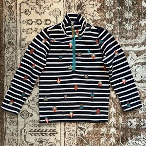 Joules Navy and White Striped Bears Sweatshirt